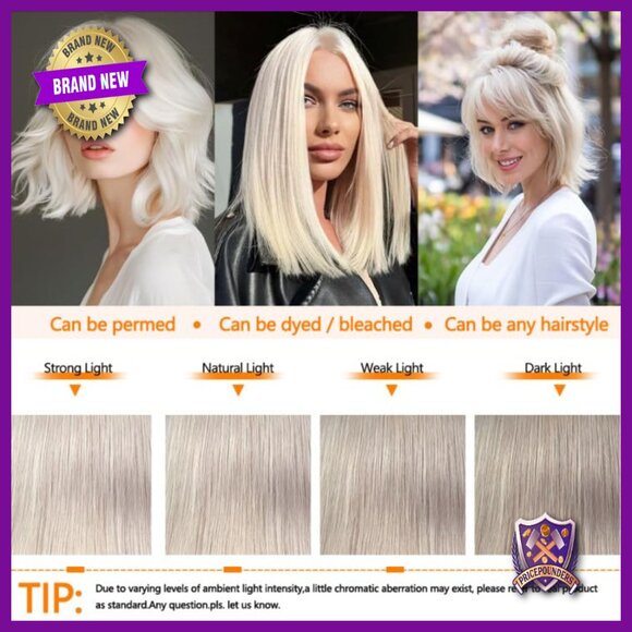 Glueless Full Frontal Human Hair Wig 13x4 Lace Front Bob 180% Density